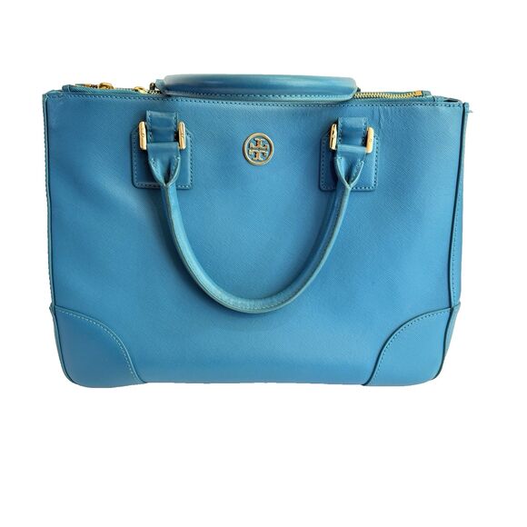 Tory Burch Robinson Double-Zip Tote Saffiano Leather Double-Zip Tote bag READ - Picture 2 of 16